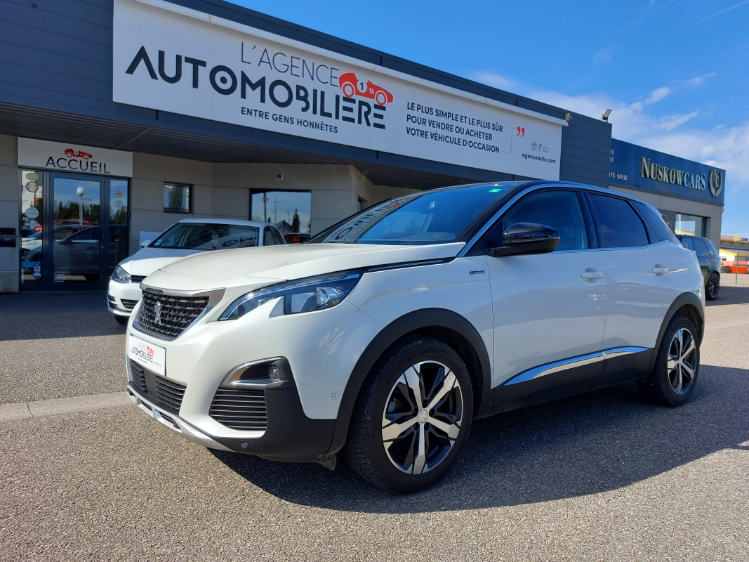 Achat voiture occasion, Auto occasion pas cher | Agence Auto Peugeot 3008 1.2 PURETECH 130 GT LINE Blanc Année 2018 Manuelle Essence
